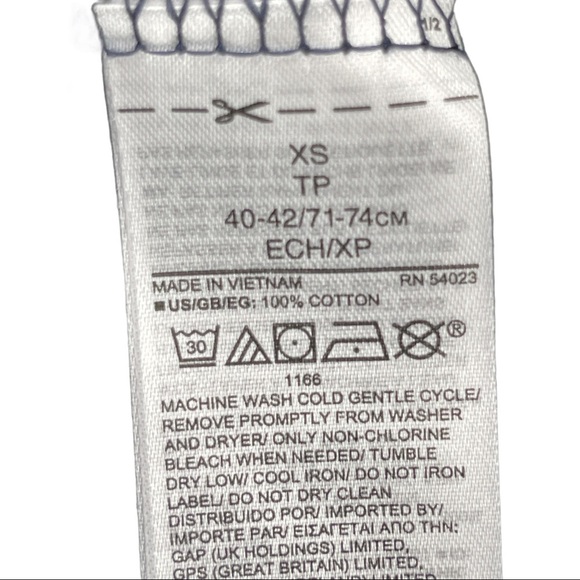 Gap Everyday Stripe Colorblock Short Sleeve Tee XS - Picture 5 of 5